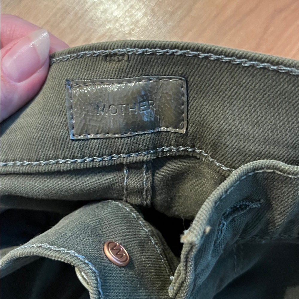 MOTHER Women's Olive Skinny Jeans - Picture 2 of 4